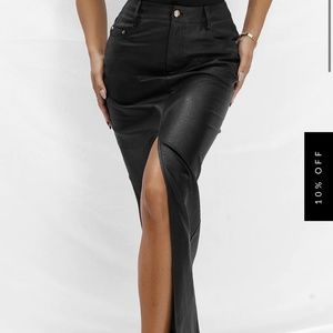 All Things Golden Vegan Maxi Skirt